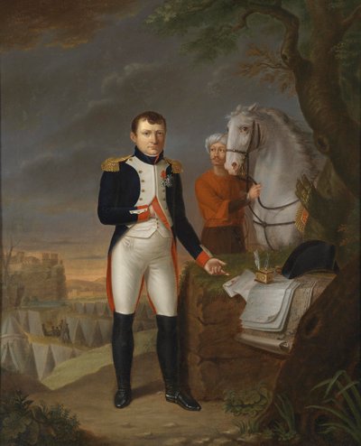 Napoleon in der Nacht nach der Schlacht von Ebelsberg, 3.-4. Mai 1809 von Antoni Jan Blank